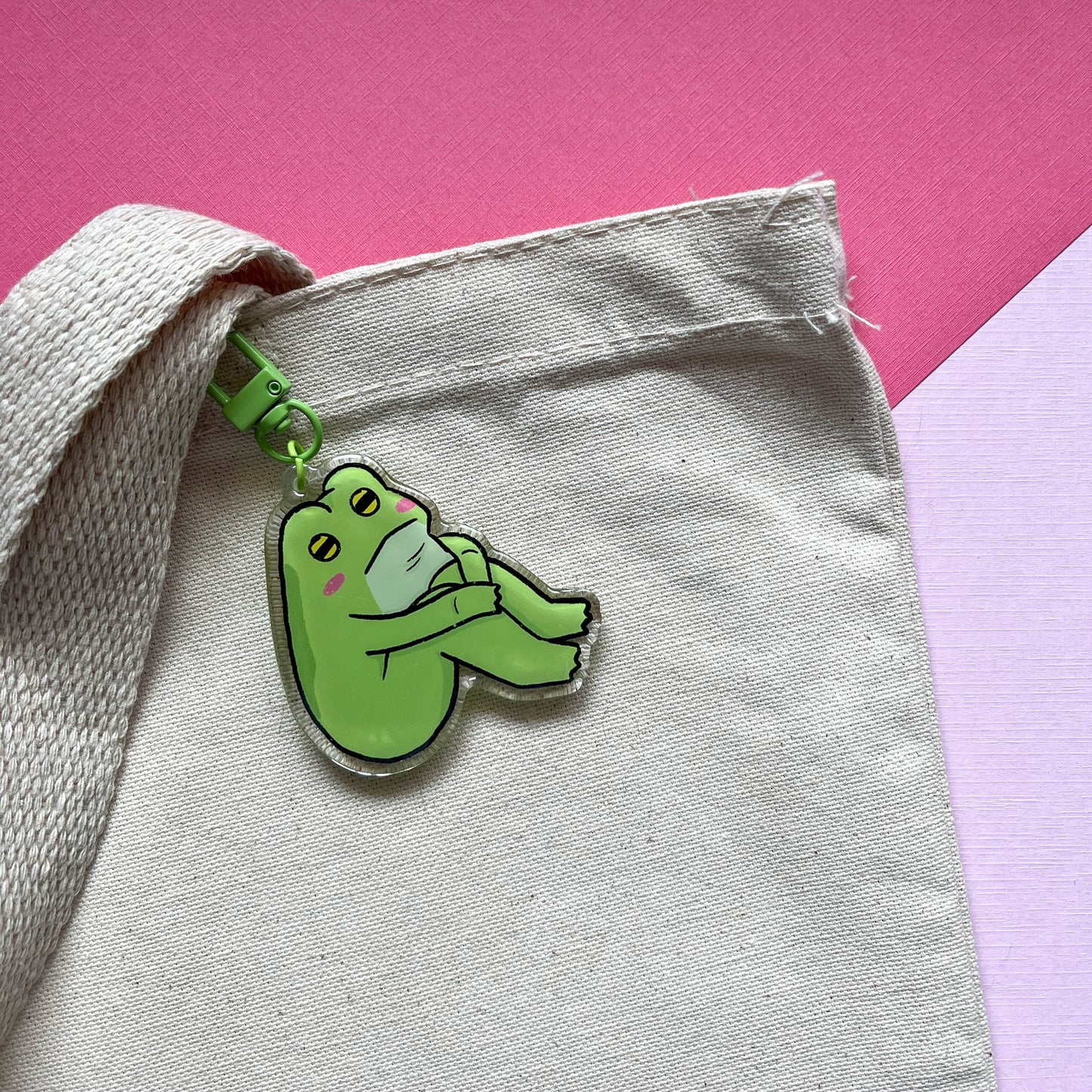 Existential Crisis Frog Keychain