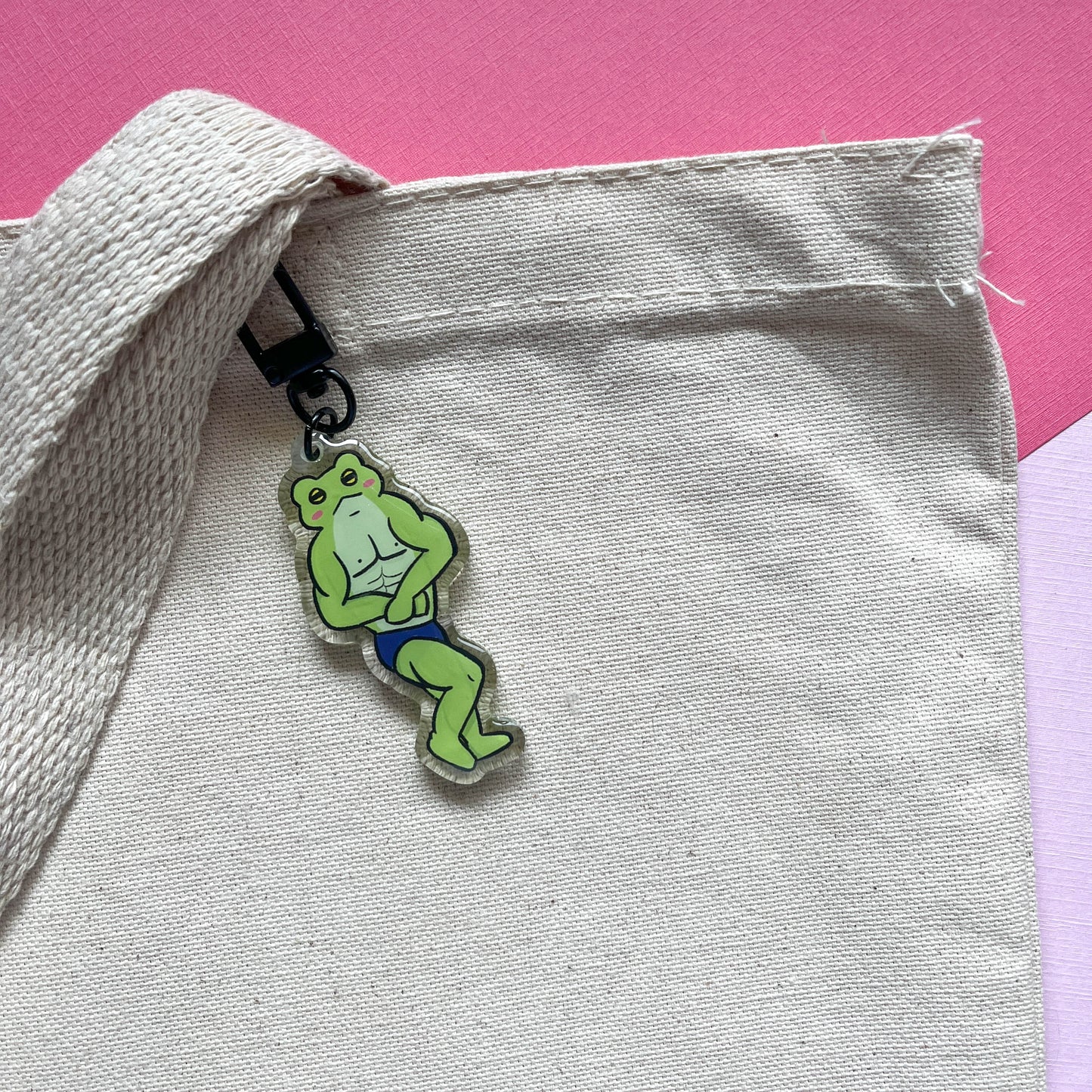 Buff Frog Keychain