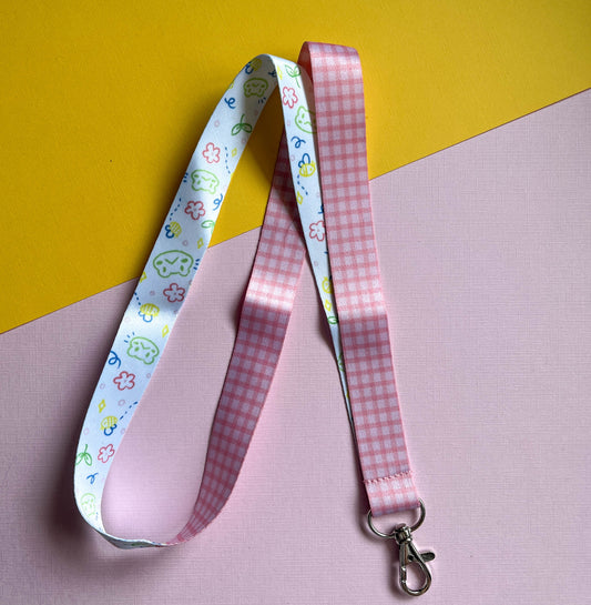 Spring Frog Doodle Lanyard