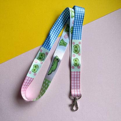 Frog Patchwork Lanyard