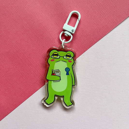 Teacher Frog Keychain