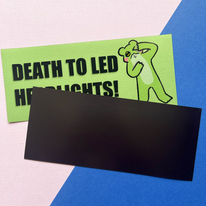 Death to LED Headlights Car Magnet