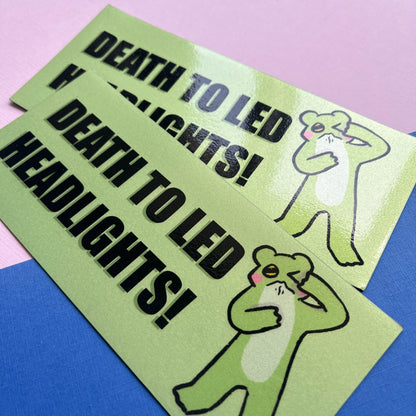 Death to LED Headlights Car Magnet