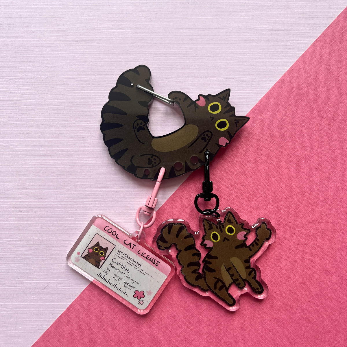 Cat Keychain Carabiner