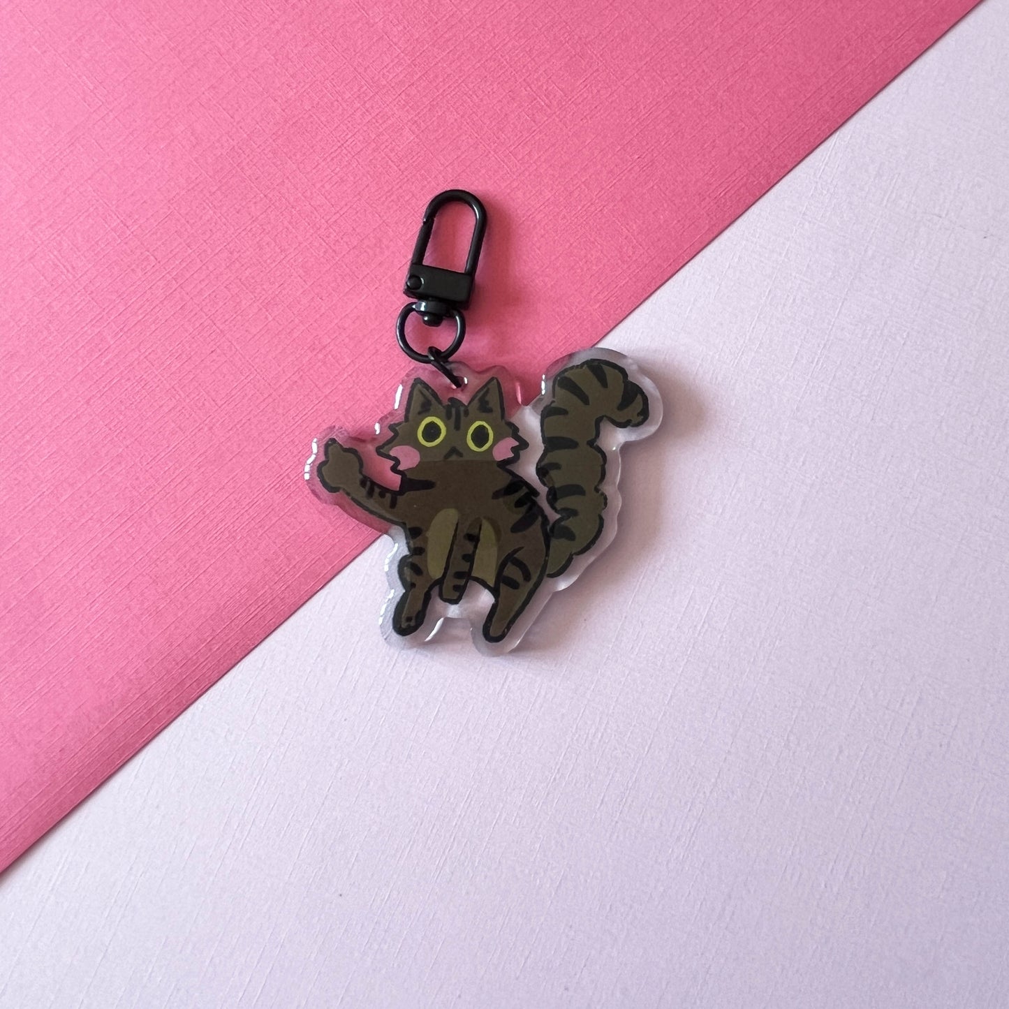 No Bullshit Cat Keychain