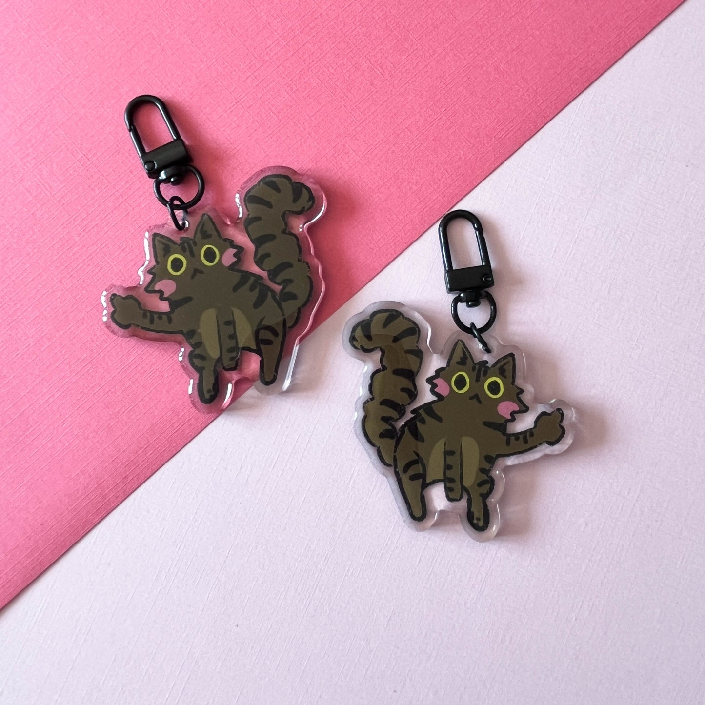 No Bullshit Cat Keychain