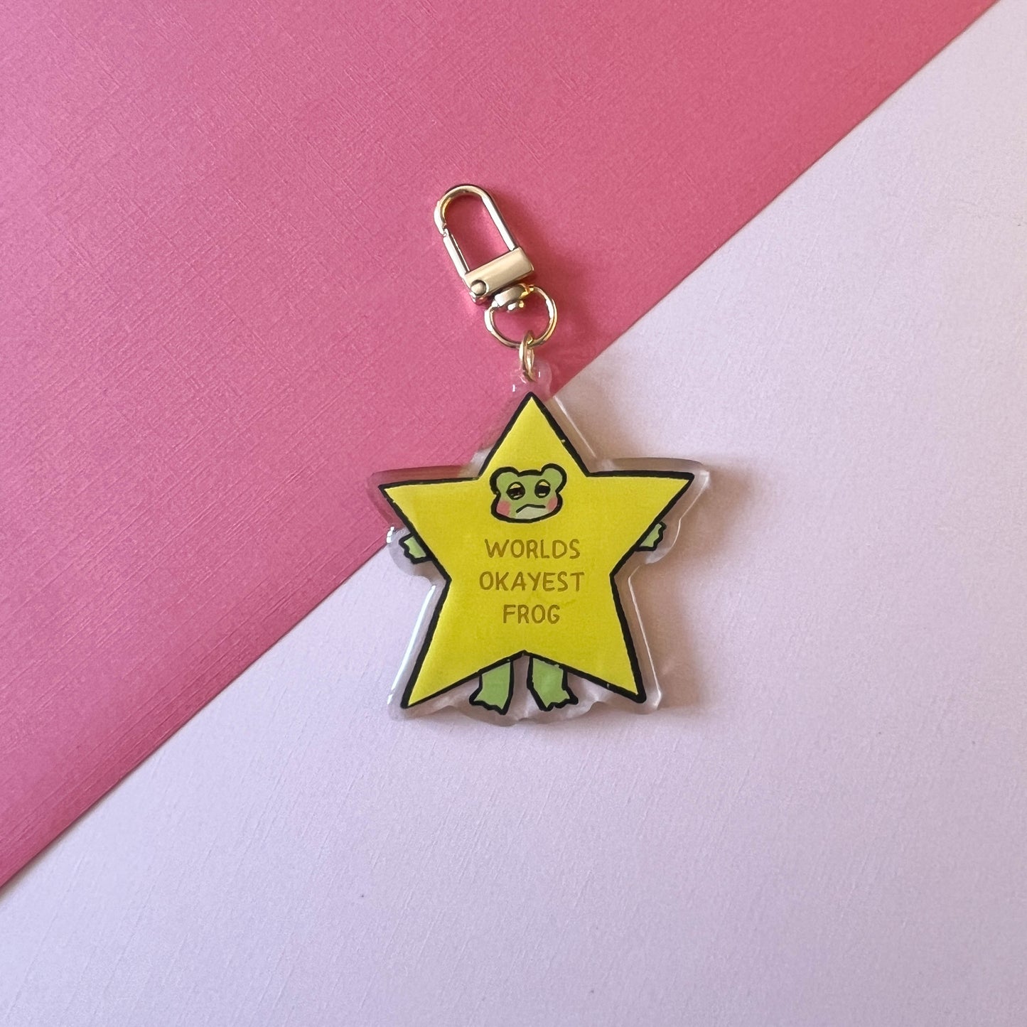 Worlds Okayest Frog Keychain