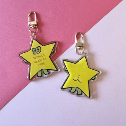 Worlds Okayest Frog Keychain