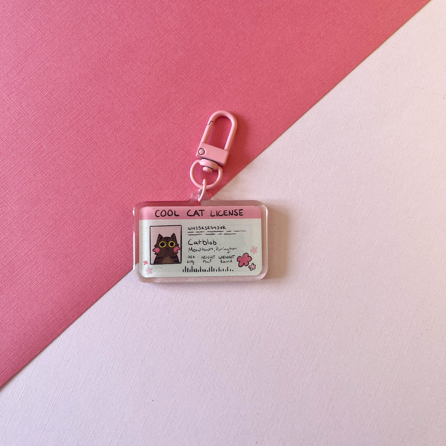 Cool Cat License Keychain