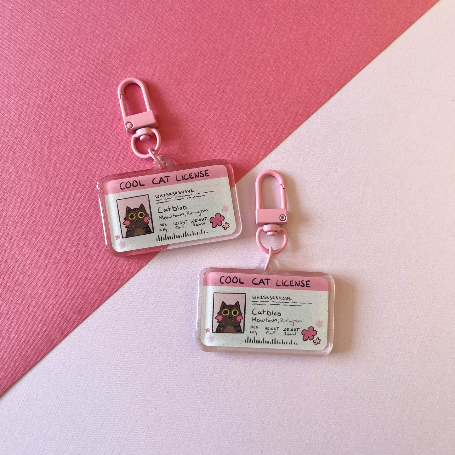 Cool Cat License Keychain