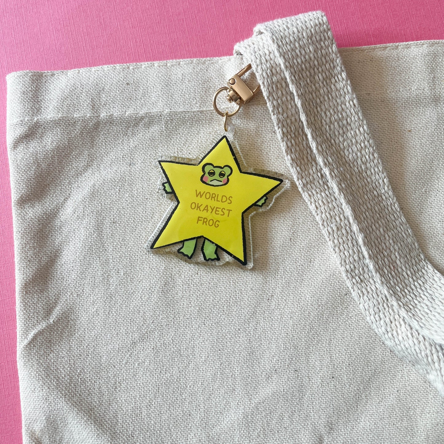 Worlds Okayest Frog Keychain