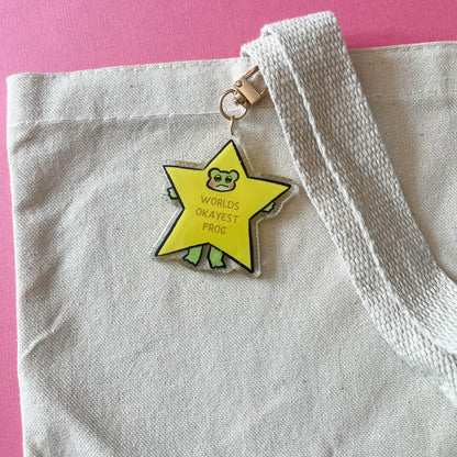 Worlds Okayest Frog Keychain