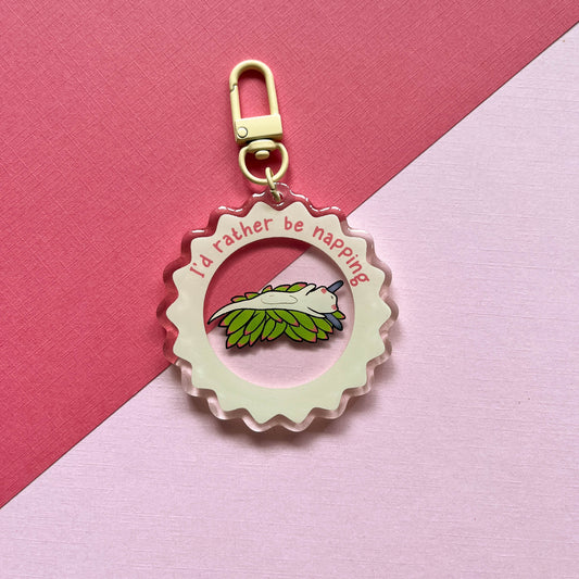 I'd Rather Be Napping Leafyblob Keychain