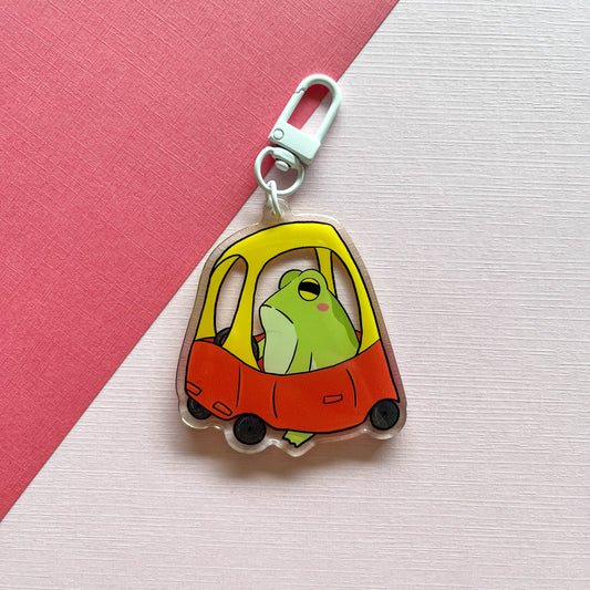 Kiddie Car Frog Keychain