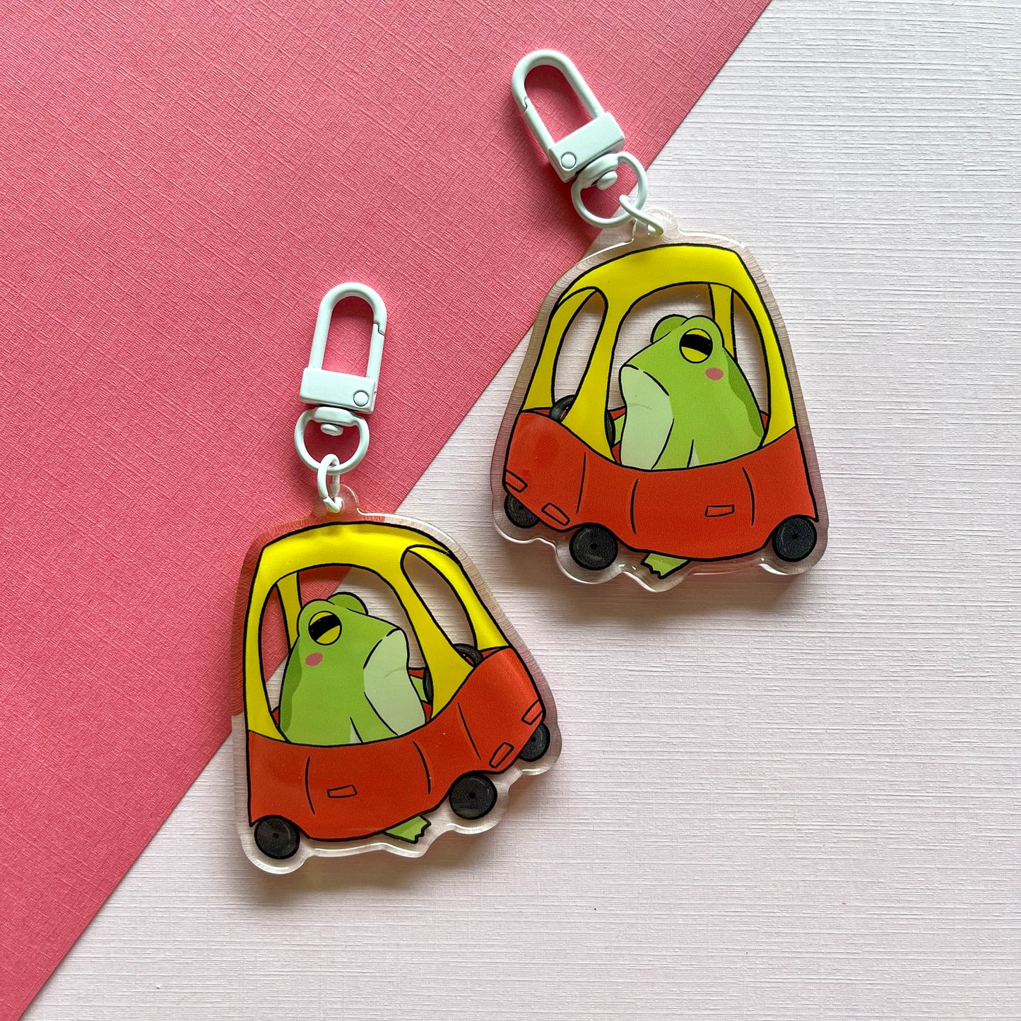 Kiddie Car Frog Keychain