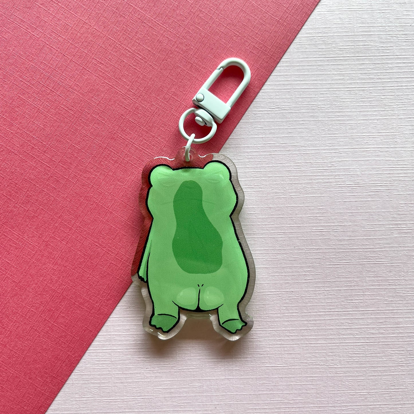 Frog With Knife Keychain