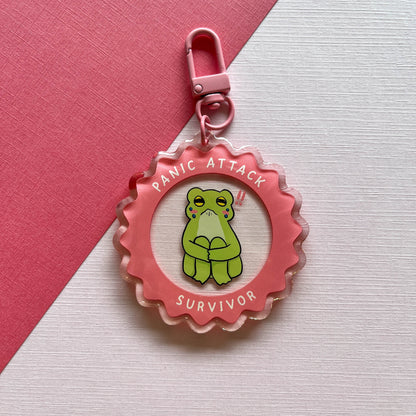 Panic Attack Survivor Frog Keychain