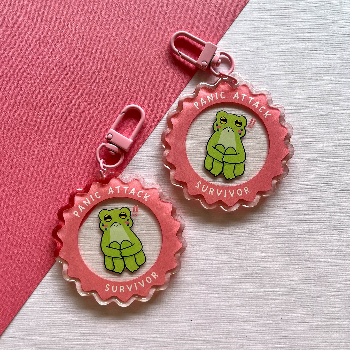 Panic Attack Survivor Frog Keychain