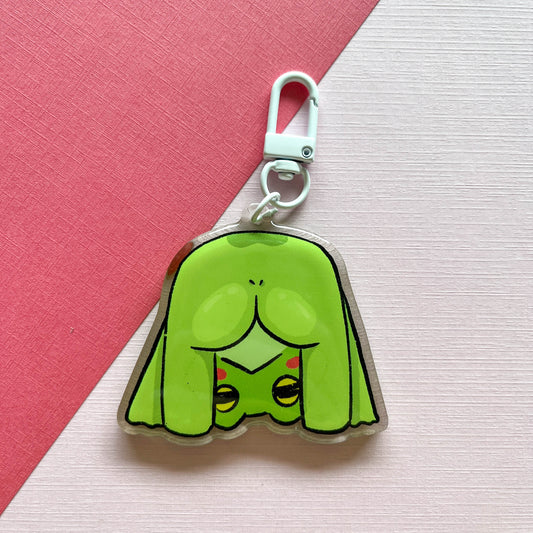 Peek A Boo Frog Butt Keychain