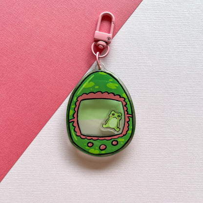 Frog Tamagotchi Shaker Keychain