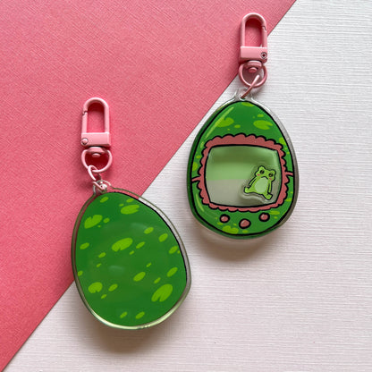 Frog Tamagotchi Shaker Keychain