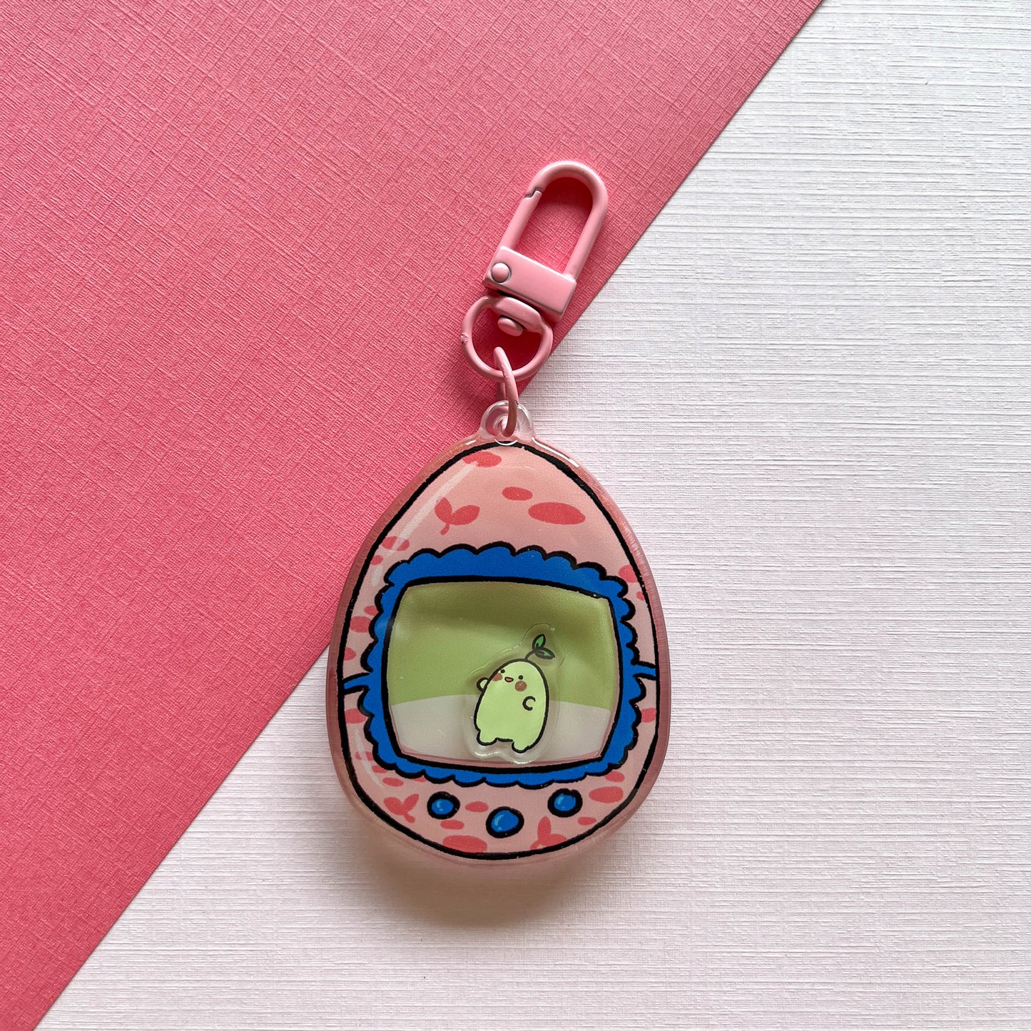 Mochi Tamagotchi Shaker Keychain