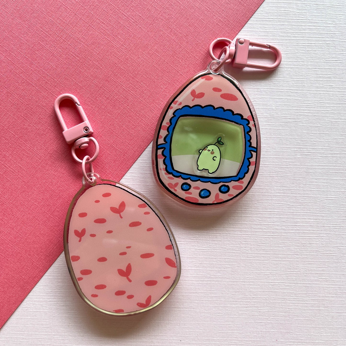 Mochi Tamagotchi Shaker Keychain