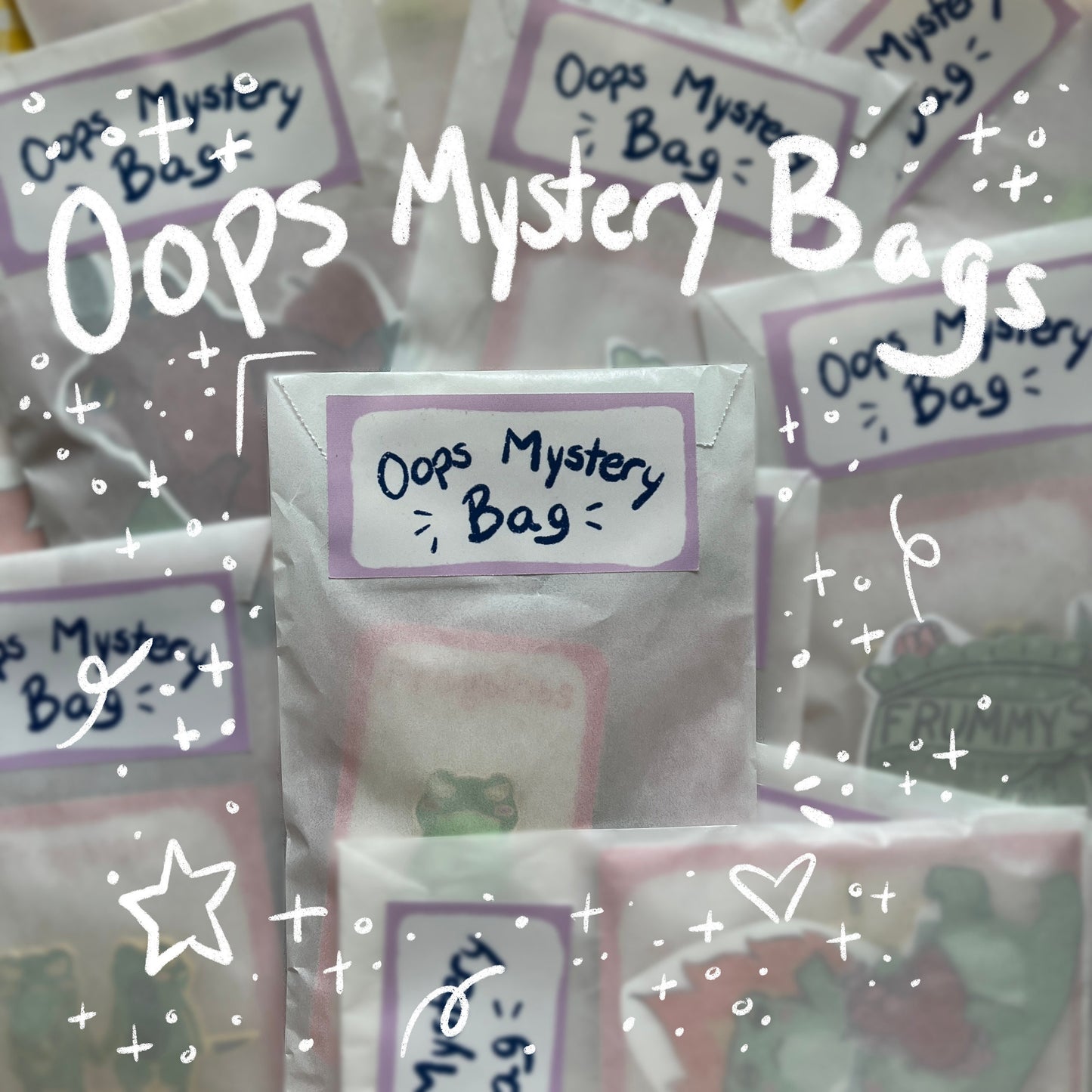 Oops Mystery Bags | B-Grade Stickers | Cute Frog Mystery Grab Bag