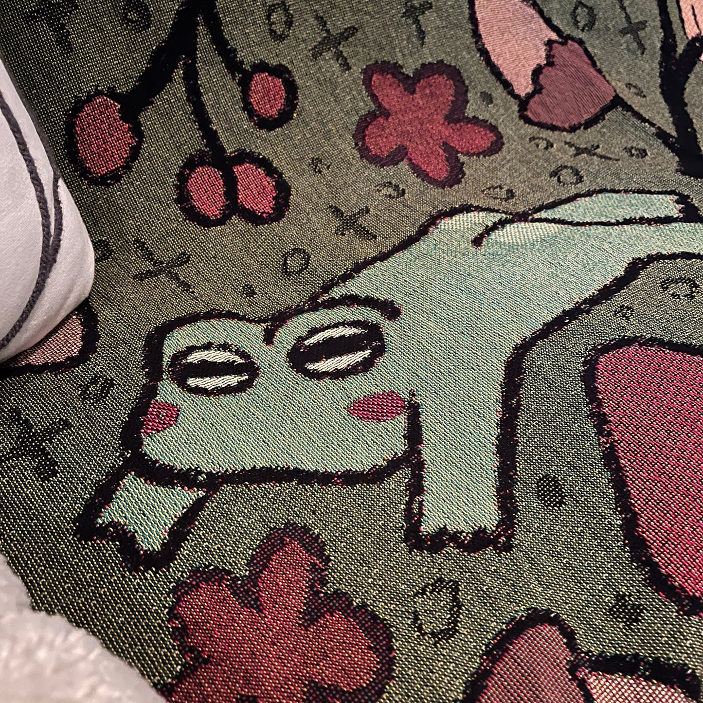 Autumn Frog Tapestry Blanket