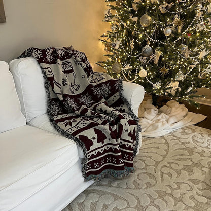 Winter Frog Tapestry Blanket