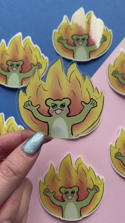 Burn Everything Frog Sticker