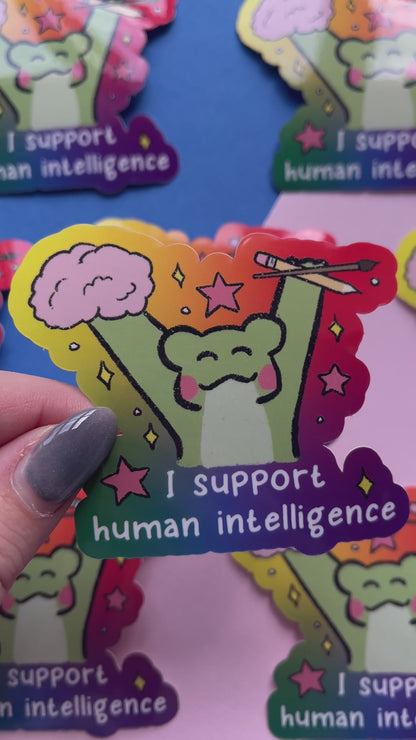 Support Human Intelligence Sticker