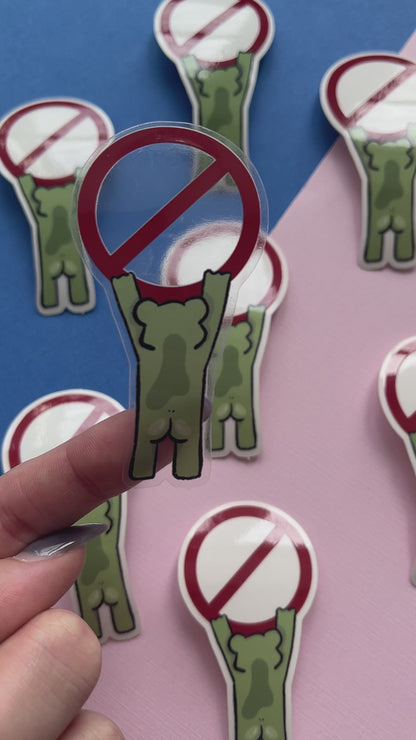 Blocked! Frog Sticker
